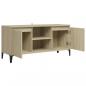 Preview: TV-Schrank mit Metallbeinen Sonoma-Eiche 103,5x35x50 cm