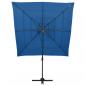 Preview: Sonnenschirm mit Aluminium-Mast 4-lagig Azurblau 250x250 cm