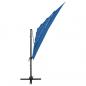 Preview: Sonnenschirm mit Aluminium-Mast 4-lagig Azurblau 250x250 cm