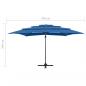 Preview: Sonnenschirm mit Aluminium-Mast 4-lagig Azurblau 250x250 cm