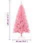 Preview: Künstlicher Weihnachtsbaum mit Ständer Rosa 120 cm PVC