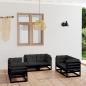 Preview: ARDEBO.de - 6-tlg. Garten-Lounge-Set mit Kissen Kiefer Massivholz