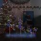 Preview: ARDEBO.de - Weihnachtsdeko LED Rentiere & Schlitten Acryl 260x21x87 cm Bunt