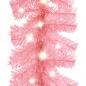 Preview: Weihnachtsgirlande mit LED 5 m Rosa