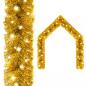 Preview: ARDEBO.de - Weihnachtsgirlande mit LED 10 m Golden