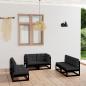 Preview: ARDEBO.de - 6-tlg. Garten-Lounge-Set mit Kissen Massivholz Kiefer