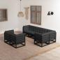 Preview: ARDEBO.de - 7-tlg. Garten-Lounge-Set mit Kissen Massivholz Kiefer