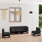 Preview: ARDEBO.de - 5-tlg. Garten-Lounge-Set mit Kissen Massivholz Kiefer