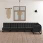 Preview: ARDEBO.de - 6-tlg. Garten-Lounge-Set mit Kissen Kiefer Massivholz