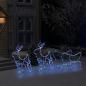 Preview: Weihnachtsdekoration Rentiere und Schlitten Outdoor 576 LEDs