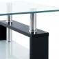 Preview: Couchtisch Schwarz Transparent 95x55x40 cm Hartglas