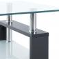 Preview: Couchtisch Grau Transparent 95x55x40 cm Hartglas