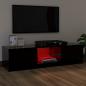 Preview: TV-Schrank mit LED-Leuchten Schwarz 120x30x35,5 cm