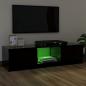 Preview: TV-Schrank mit LED-Leuchten Schwarz 120x30x35,5 cm