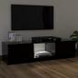 Preview: TV-Schrank mit LED-Leuchten Schwarz 120x30x35,5 cm