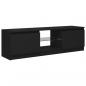 Preview: TV-Schrank mit LED-Leuchten Schwarz 120x30x35,5 cm