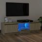 Preview: ARDEBO.de - TV-Schrank mit LED-Leuchten Sonoma-Eiche 120x30x35,5 cm