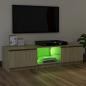 Preview: TV-Schrank mit LED-Leuchten Sonoma-Eiche 120x30x35,5 cm