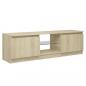 Preview: TV-Schrank mit LED-Leuchten Sonoma-Eiche 120x30x35,5 cm