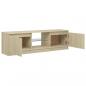 Preview: TV-Schrank mit LED-Leuchten Sonoma-Eiche 120x30x35,5 cm