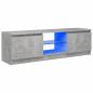 Preview: TV-Schrank mit LED-Leuchten Betongrau 120x30x35,5 cm