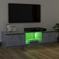 Preview: TV-Schrank mit LED-Leuchten Betongrau 120x30x35,5 cm