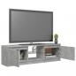 Preview: TV-Schrank mit LED-Leuchten Betongrau 120x30x35,5 cm