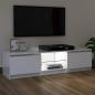 Preview: TV-Schrank mit LED-Leuchten Hochglanz-Weiß 120x30x35,5 cm