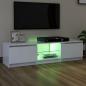 Preview: TV-Schrank mit LED-Leuchten Weiß 140x40x35,5 cm