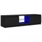 Preview: TV-Schrank mit LED-Leuchten Schwarz 140x40x35,5 cm