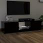 Preview: TV-Schrank mit LED-Leuchten Schwarz 140x40x35,5 cm