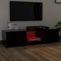 Preview: TV-Schrank mit LED-Leuchten Schwarz 140x40x35,5 cm