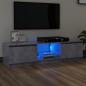 Preview: ARDEBO.de - TV-Schrank mit LED-Leuchten Betongrau 140x40x35,5 cm