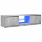 Preview: TV-Schrank mit LED-Leuchten Betongrau 140x40x35,5 cm