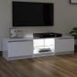 Preview: TV-Schrank mit LED-Leuchten Hochglanz-Weiß 140x40x35,5 cm