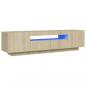 Preview: TV-Schrank mit LED-Leuchten Sonoma-Eiche 160x35x40 cm