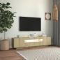 Preview: TV-Schrank mit LED-Leuchten Sonoma-Eiche 160x35x40 cm