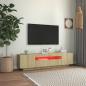 Preview: TV-Schrank mit LED-Leuchten Sonoma-Eiche 160x35x40 cm