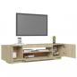 Preview: TV-Schrank mit LED-Leuchten Sonoma-Eiche 160x35x40 cm