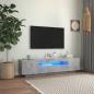 Preview: ARDEBO.de - TV-Schrank mit LED-Beleuchtung Betongrau 160x35x40 cm