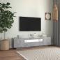 Preview: TV-Schrank mit LED-Beleuchtung Betongrau 160x35x40 cm