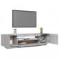 Preview: TV-Schrank mit LED-Beleuchtung Betongrau 160x35x40 cm