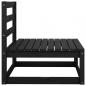 Preview: 3-tlg. Garten-Lounge-Set Schwarz Massivholz Kiefer