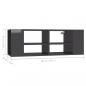 Preview: TV-Wandschrank Hochglanz-Grau 102x35x35 cm Holzwerkstoff