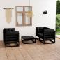 Preview: ARDEBO.de - 5-tlg. Garten-Lounge-Set mit Kissen Massivholz Kiefer