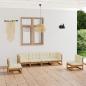 Preview: ARDEBO.de - 6-tlg. Garten-Lounge-Set mit Kissen Kiefer Massivholz