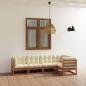 Preview: ARDEBO.de - 5-tlg. Garten-Lounge-Set mit Kissen Kiefer Massivholz