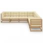 Preview: 7-tlg Garten-Lounge-Set mit Kissen Honigbraun Massivholz Kiefer