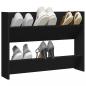 Preview: Wand-Schuhschrank Schwarz 80x18x60 cm Holzwerkstoff