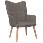 Preview: Relaxsessel mit Hocker Taupe Stoff